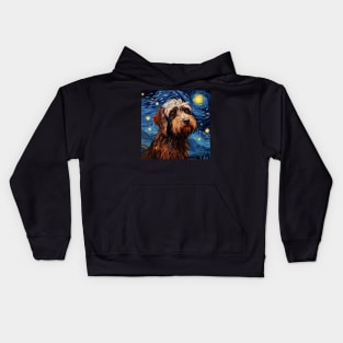 Wirehaired Pointing Griffon Night Kids Hoodie